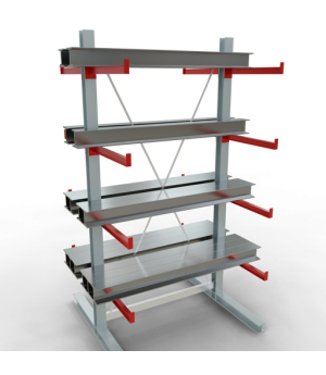 Kragarmregal K 6000 Komplettregal doppelseitig, 3000x1500x2x750 mm (HxBxT), 5 Lagerebenen SCHULTE Lagertechnik