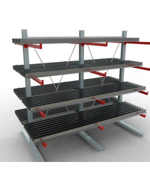 Kragarmregal K 6000 Komplettregal doppelseitig, 3000x3000x2x1000 mm (HxBxT), 5 Lagerebenen SCHULTE Lagertechnik