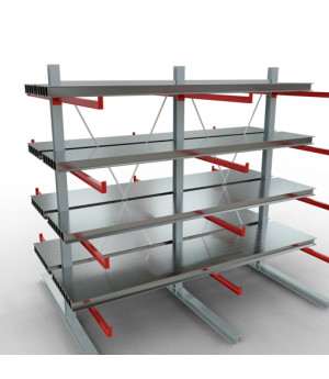 Kragarmregal K 6000 Komplettregal doppelseitig, 3000x3000x2x1250 mm (HxBxT), 5 Lagerebenen SCHULTE Lagertechnik