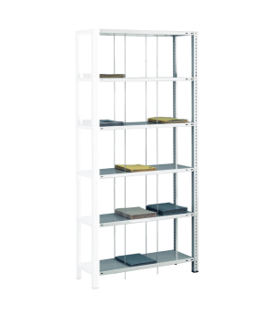 Fädelstäberegal Anbauregal 1800x900x350 mm (HxBxT) 70 kg Fachlast, verzinkt, 5 Fachböden, SCHULTE Lagertechnik