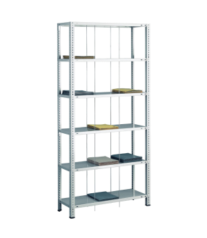 Fädelstäberegal Grundregal 1800x900x350 mm (HxBxT) 70 kg Fachlast, verzinkt, 5 Fachböden, SCHULTE Lagertechnik