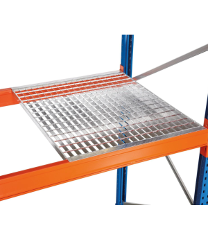 Gitterrostebene Palettenregal eingelegt 1.825 mm Feuerverzinkt für 1.100 mm Regaltiefe