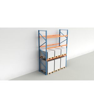 Schwerlastregal Palettenregal NEDCON 2.500x2.700x1.100 mm (HxBxT), Grundregal, 4 Lagerebenen, 3.000 kg Fachlast, Keine Böden