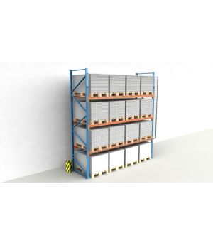 MonkeyMESH® Rückwandgitter Palettenregal für Regalabmessungen 2.500x3.600 mm. Überstand 125 mm