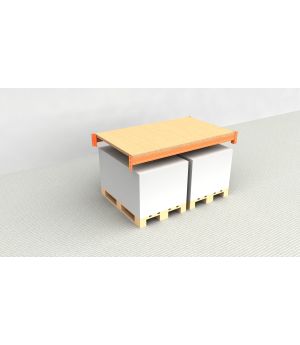 Palettenregal Zusatzebene NEDCON 1.825x1.100 mm (BxT), 3.000 kg Tragkraft, 2 Palettenplätze mit Spanplatten
