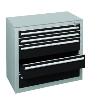 Schubladenblock 400x500 mm HxT 1 Lade 200 mm, 1 Lade 100 mm