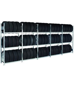 Container-Regal Set für Reifen, passend für 20-Fuß-Container, 2000x5684x400 mm, verzinkt