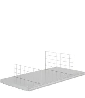Fachtrenngitter zum Einstecken, 8×150 mm, RAL 7035 Lichtgrau