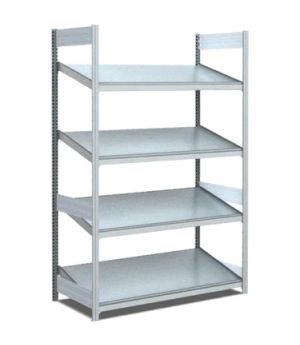 Bereitstellregale einfach tief/mit schrägen Böden, 1000×624×2000 mm, glanzverzinkt
