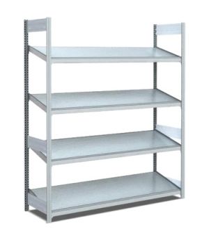 Bereitstellregale einfach tief/mit schrägen Böden, 1300×524×2000 mm, glanzverzinkt