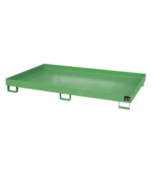 Regalwannen Typ RW ohne Gitterrost, 2150×1300×225 mm, RAL 6011 Resedagrün