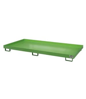 Regalwannen Typ RW ohne Gitterrost, 2650×1300×210 mm, RAL 6011 Resedagrün