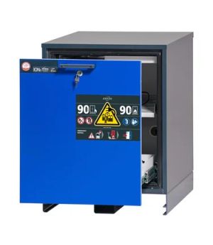 Sicherheitsschrank ION-LINE ION-CHARGE-90 zum Laden und Lagern von Lithium-Ionen-Batterien, 593×574×780 mm