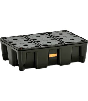 PE-Auffangwanne 25 HD mit PE-Rost, 400×180 mm