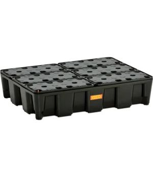 PE-Auffangwanne 60 HD mit PE-Rost, 600×180 mm