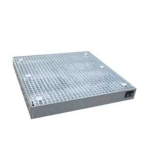 Bodenschutzwanne BSW 122, 1000×1000×123 mm, verzinkt