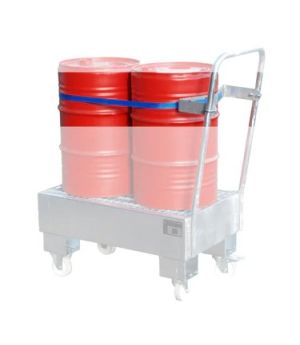 Fasshalterung mit Spanngurt für 2 x 60 Liter Fässer