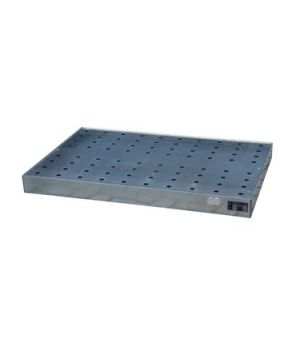 Kleingebindewanne für Paletten KGW-P 3/M mit Lochblecheinsatz, 1200×800×100 mm, verzinkt