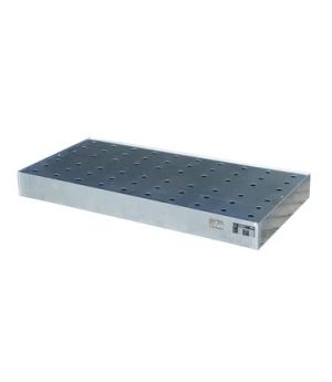 Kleingebindewanne für Paletten KGW-P 4/M mit Lochblecheinsatz, 1200×600×120 mm, verzinkt