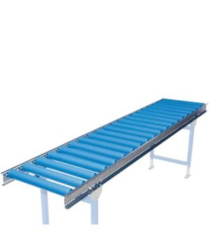 Rollenbahnsegmente mit Kunststoffrollen, 300×80 mm, glanzverzinkt