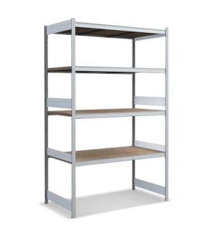 Großfachregale mit Spanplattenböden, 824×2500 mm, glanzverzinkt