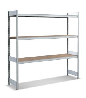 Großfachregale mit Spanplattenböden, 524×2000 mm, glanzverzinkt