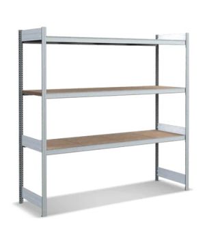 Großfachregale mit Spanplattenböden, 624×2000 mm, glanzverzinkt