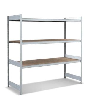 Großfachregale mit Spanplattenböden, 824×2000 mm, glanzverzinkt