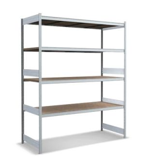 Großfachregale mit Spanplattenböden, 824×2500 mm, glanzverzinkt