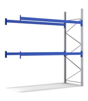 Palettenregal-Anbaufeld 1000 kg Palettengewicht, Feldbreite 2700 mm, 2790×1100×3500 mm, RAL 5010 Enzianblau