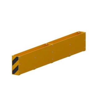 Massive Schutzplanken für doppelte Regalreihen, 160×400 mm, RAL 1003 Signalgelb