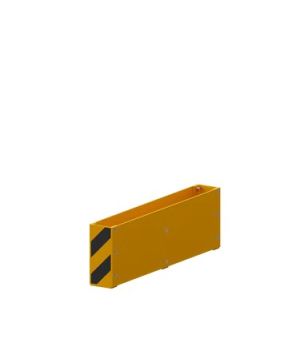 Massive Schutzplanken für einfache Regalreihen, 160×400 mm, RAL 1003 Signalgelb