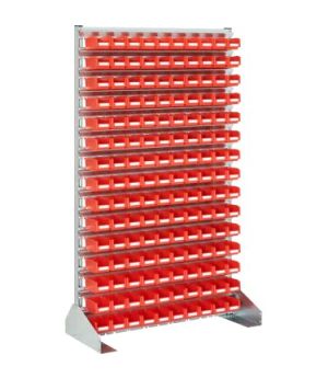 Ständerregale einseitige Nutzung, 1130×500×1885 mm, Behälterfarbe rot
