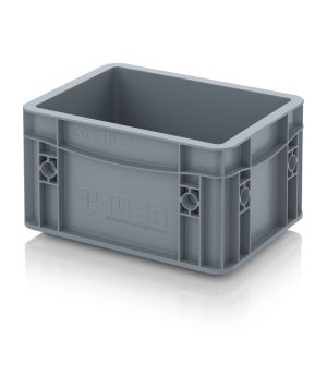 Eurobehälter geschlossen EG 21512 HG in silbergrau (RAL 7001), 200 x 150 x 120 mm