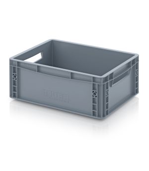 Eurobehälter geschlossen EG 43/17 in silbergrau (RAL 7001), 400 × 300 mm