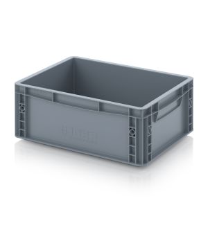 Eurobehälter geschlossen EG 43/17 HG VB in silbergrau (RAL 7001), 400 × 300 mm