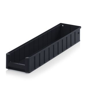 ESD-Regal-/Materialflusskasten ESD RK 61509 in verkehrsschwarz (RAL 9017), 600 × 156 mm