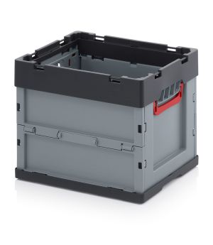 Faltbox ohne Deckel FB 43/32 in anthrazitgrau (RAL 7016), 400 × 300 mm