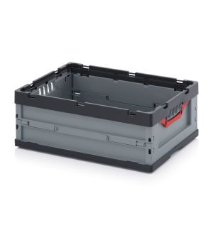 Faltbox ohne Deckel FB 64/22 in anthrazitgrau (RAL 7016), 600 × 400 mm