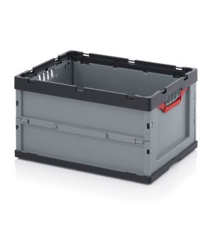 Faltbox ohne Deckel FB 64/32 in anthrazitgrau (RAL 7016), 600 × 400 mm