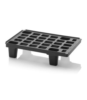 Leichtpalette mit Sicherungsrand LP 64 in verkehrsschwarz (RAL 9017)