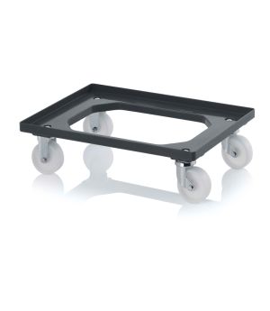 Transportroller Kompakt mit Polyamid-Rädern RO 64 PA BO-7016 in anthrazitgrau (RAL 7016), 616 × 416 mm