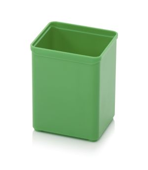 Einsatzkasten für Sortimentsboxen SB E 11-6018 in gelbgrün (RAL 6018), 52 × 52 mm